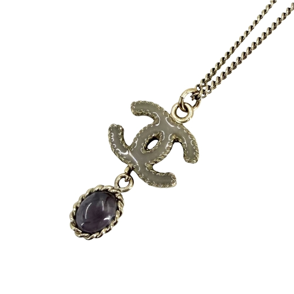 CHANEL Gold Logo Necklace